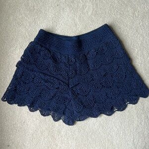 Justice Size 14/16 Frilly Navy Blue Shorts